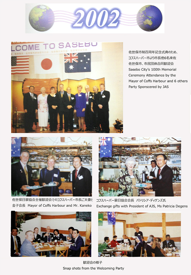Welcome Reception for Visit of Coffs Harbour Delegates in March 2002 1