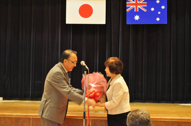 At Retirement of Administration Officer, Ms. Masako Tagawa.